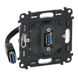 Valena In'Matic - Розетка USB 3.0 с подключенным кабелем 15см и разъемом