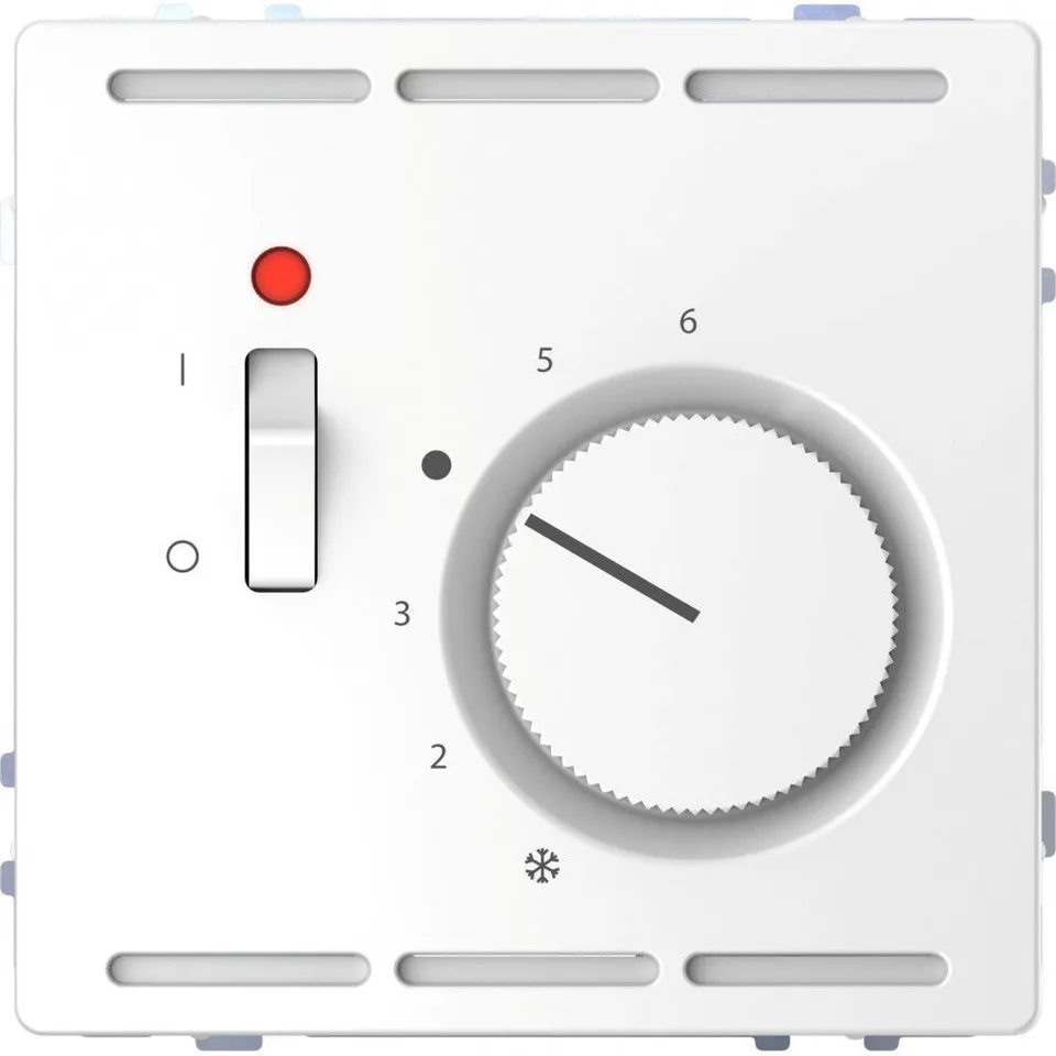 Термостат Schneider Electric D-Life, терморегулятор с центр. пл. с выкл.24В, бел. лотос, SD
