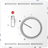 Термостат Schneider Electric D-Life, терморегулятор с центр. пл. с выкл.24В, бел. лотос, SD