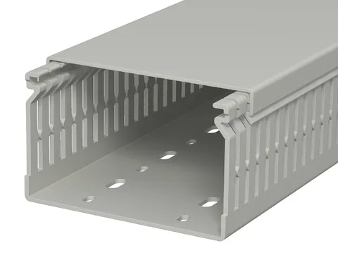 Перфокороб LK4 N 60100, органайзер для шкафов, 60 x 100 мм (глубина х ширина крышки), L=2000мм, RAL 7030 серый