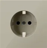 Накладка плоская для розетки Schuko с заземлением, со шторками 16A 250 В~, матовый кашемир, серия R98