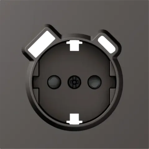 Накладка для розетки Schuko с зарядным устройством USB A+C, со шторками 16A 250В, матовый титан, серия S08