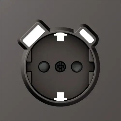 Накладка для розетки Schuko с зарядным устройством USB A+C, со шторками 16A 250В, матовый титан, серия S08