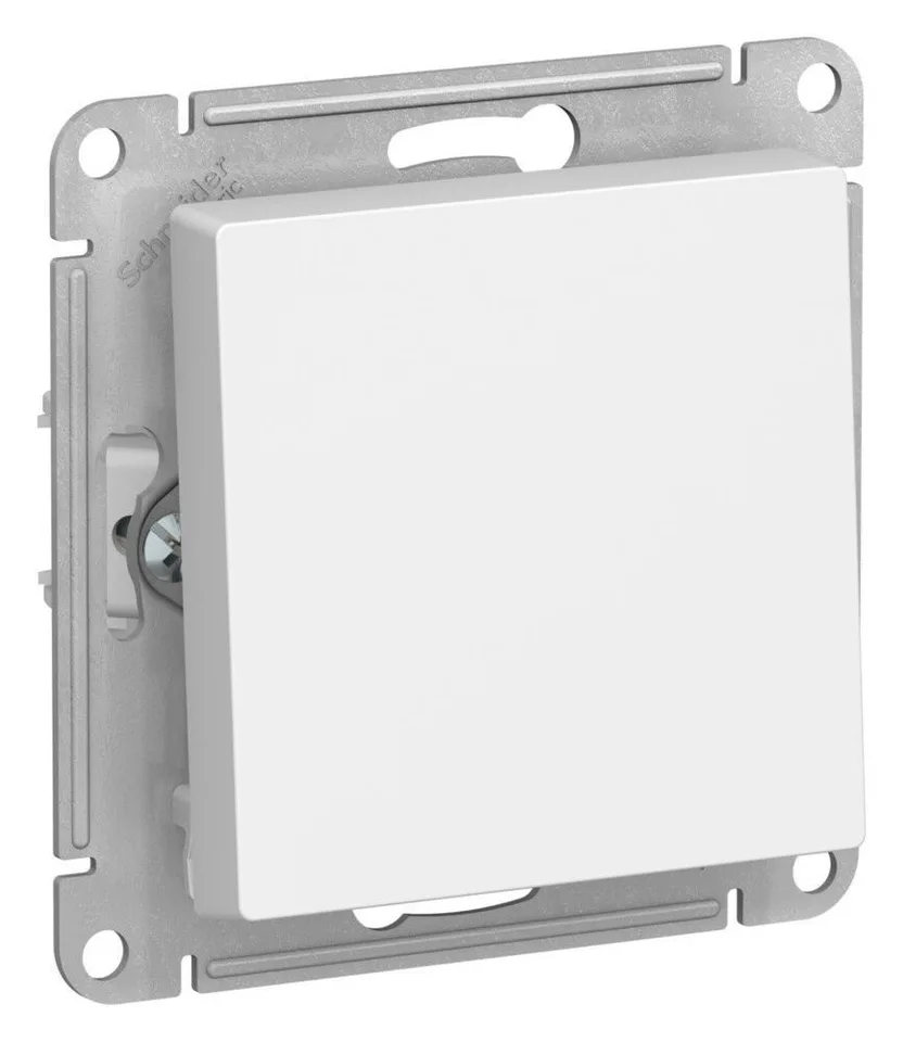 Выключатель Systeme Electric AtlasDesign, 1-клавишный 2-полюсный, 10А, мех., белый