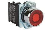 Кнопка плоская PB1S, красная, без фиксации, с подсветкой без LED, 1NO, 6A 230VAC/24VDC, 22mm, IP65