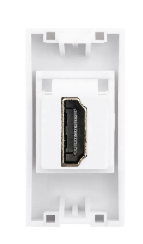 Розетка HDMI, 1мод., бел. (22.5х45мм)