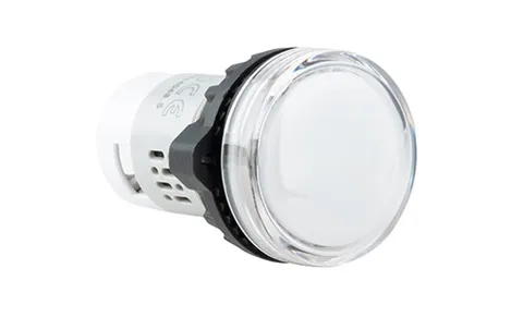Индикатор светодиодный моноблочный AD116-22DS/A01, белый, LED 220VAC/DC, фильтр 91V, IP65, 22mm