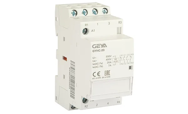 Контактор модульный GYHC-4P, 20A, 2NO+2NC, 24VAC/DC, 2M