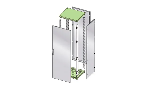 Крыша + дно щита ENUX 1000x600мм (ШxГ), RAL5020