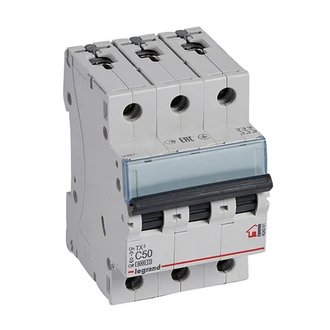 Авт. выключатель TX3, 3P, 50A, хар-ка C, 6kA, 3M