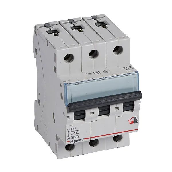 Авт. выключатель TX3, 3P, 50A, хар-ка C, 6kA, 3M