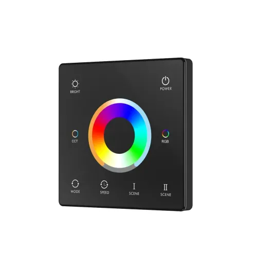 RGB+CCT настенный пульт дистанционного управления, 1 зона, черный, зона охвата 30м