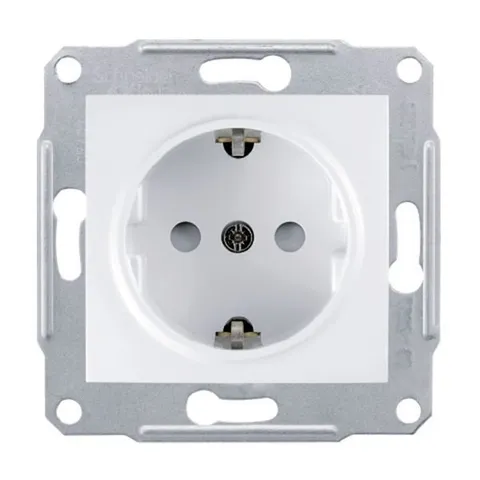 Розетка Schneider Electric Sedna, с/з с/ш, белый