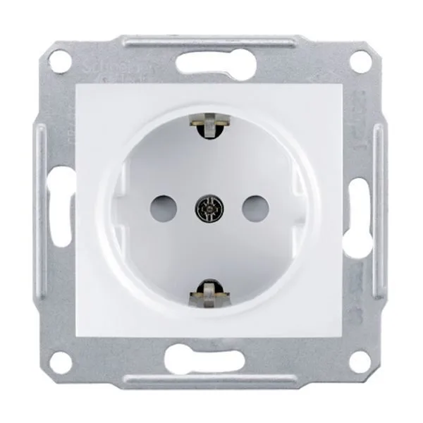 Розетка Schneider Electric Sedna, с/з с/ш, белый