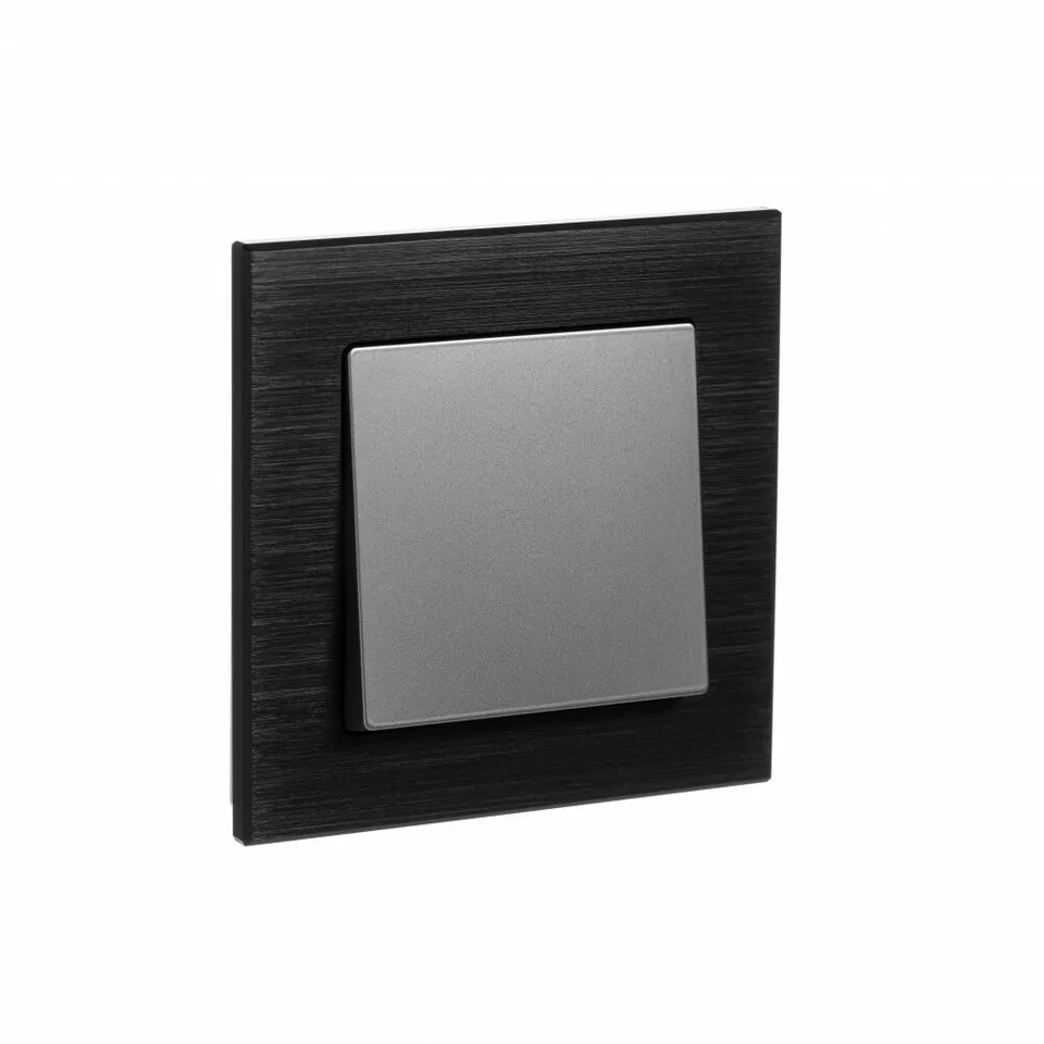 Рамка Systeme Electric AtlasDesign, 1-постовая, металл оникс