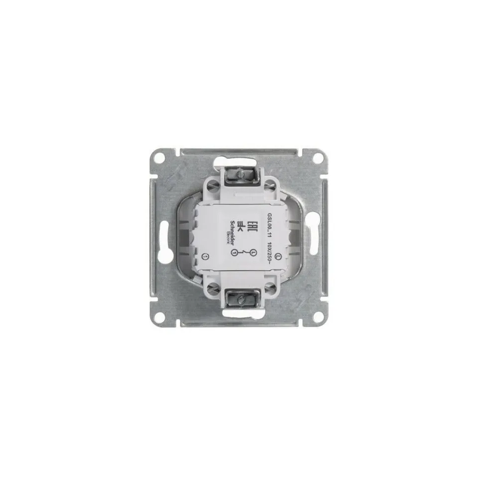 Выключатель Systeme Electric Glossa, 1-клавишный, схема 1, 10АХ, механизм, белый