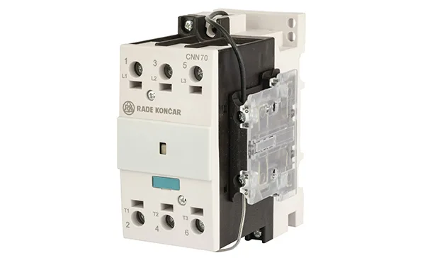 Контактор CNN 70 10, 3P, 65A/(90A по AC-1), 33kW(400VAC), 1NO, Uk=24VDC, Iвтяг=3,8А, Iудерж=0,15А
