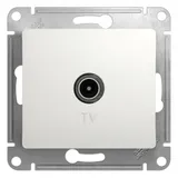 ТВ розетка Systeme Electric Glossa, TV антенна коннектор, механизм, белый