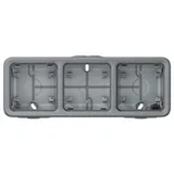 PLEXO - Коробка для наклад. монтажа 3 поста, горизонтальная, IP55, серый