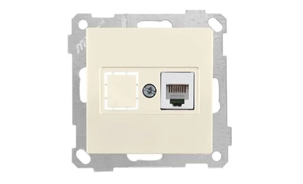21 - Розетка телефонная 1хRJ-12, сл.кость