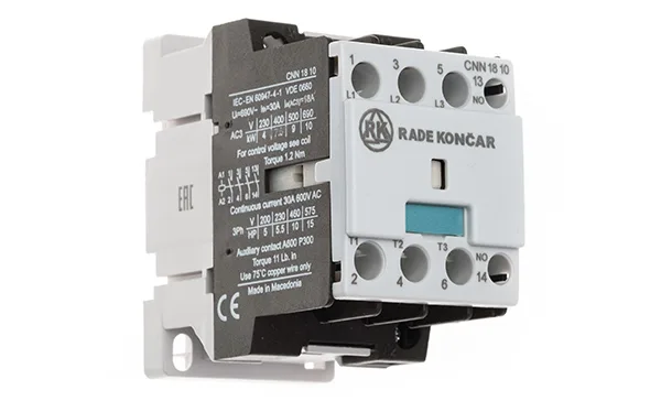 Контактор CNN 18 10 380/400V 50Hz, 3P, 18A/(30A по AC-1), 7.5kW(400VAC), 380/400VAC, 1NO