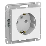 Розетка Systeme Electric AtlasDesign, с заземлением, 16А, механизм, белый