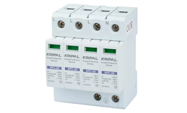 Разрядник SPC-20/280/4P, 4P, 280VAC, In=20kA(8/20µs), класс C, индикация, 4M