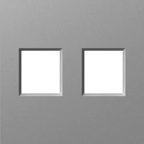 Накладка 2-я для розеток RJ45, TV, SAT, сталь, серия A07