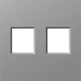 Накладка 2-я для розеток RJ45, TV, SAT, сталь, серия A07