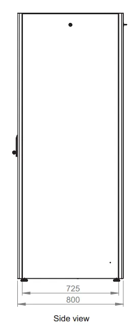 Щит телекоммуникационный 19", 42U, ВxШxГ 2010x600x800мм, DYNAmic Basic, напольный, перед. дверь стекло, задняя глухая металлич., черный