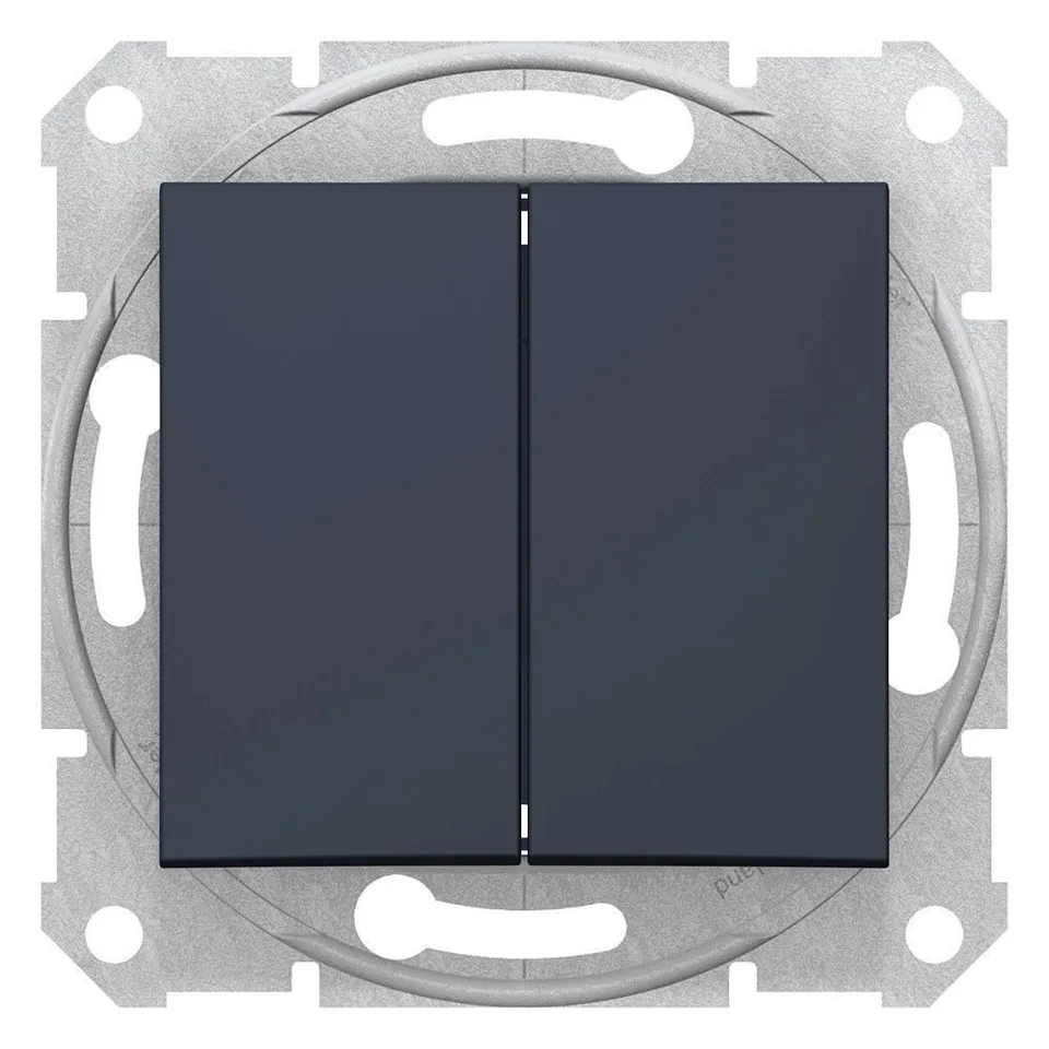 Выключатель Schneider Electric Sedna, 2-х клав IP44 графит