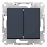 Выключатель Schneider Electric Sedna, 2-х клав IP44 графит