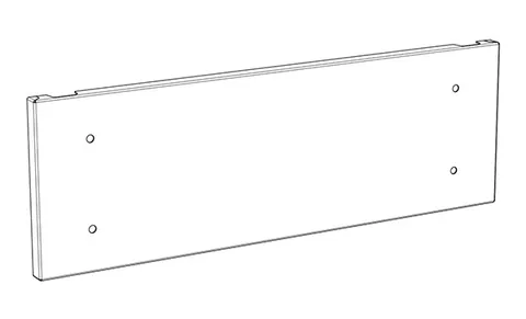 Глухая модульная панель 200x800мм (ВхШ), RAL7035, 1шт