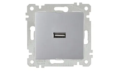 Rita - Розетка 1xUSB Type A, нерж. сталь