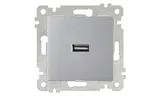 Rita - Розетка 1xUSB Type A, нерж. сталь