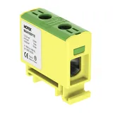Клемма Morek OTL50 желто-зеленая, 1xAl/Cu 1,5_50mm², 160(CU)/145(AL)A, 1000V, винтовые зажимы