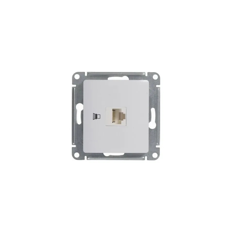 Компьютерная розетка Systeme Electric Glossa, RJ45 кат.5E, механизм, белый