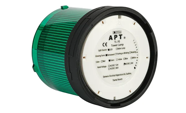 Модуль постоянного света TL-70, зеленый, LED, 24VAC/DC, d=70mm, IP65