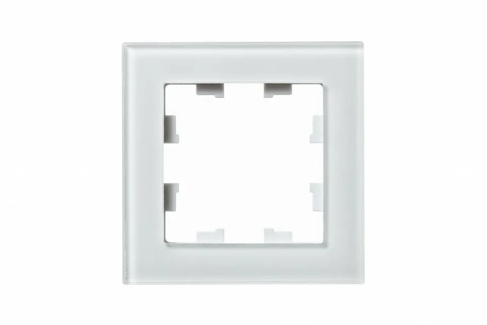 Рамка Systeme Electric AtlasDesign, 1-постовая, стекло белый