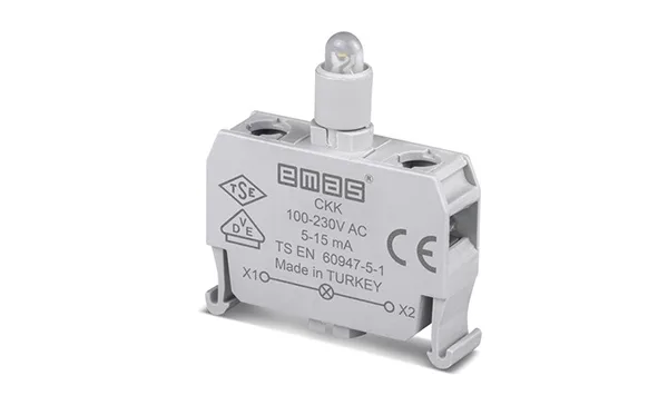 Блок индикатора, красный, LED, 100_230VAC, монтаж в коробку, для CP/CM серий