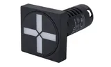 Указатель положения контактов AD16-22, "крест" красный/зеленый, 220VAC, 22mm, IP54