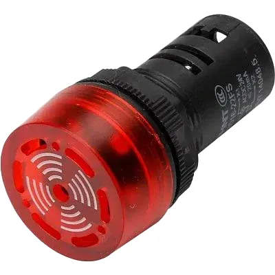Сигнализатор звуковой ND16-22L ?22 мм красный АС380В (R)