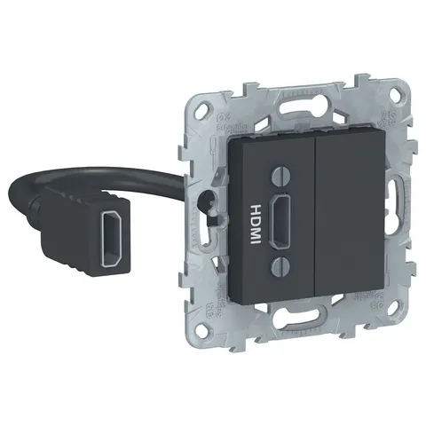 Розетка Schneider Electric Unica, NEW HDMI, антрацит