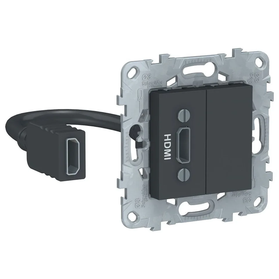 Розетка Schneider Electric Unica, NEW HDMI, антрацит