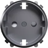 Накладка для розетки Schuko с заземлением, со шторками 16A 250 В~, сталь, серия D16