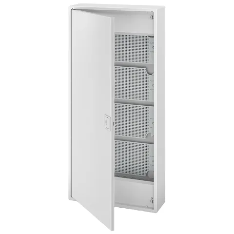N48-ALFA W IT, Щит навесной мультимедийный, 4 ряда, белая дверца, IP40