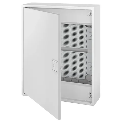 N24-ALFA W IT, Щит навесной мультимедийный, 2 ряда, белая дверца, IP40