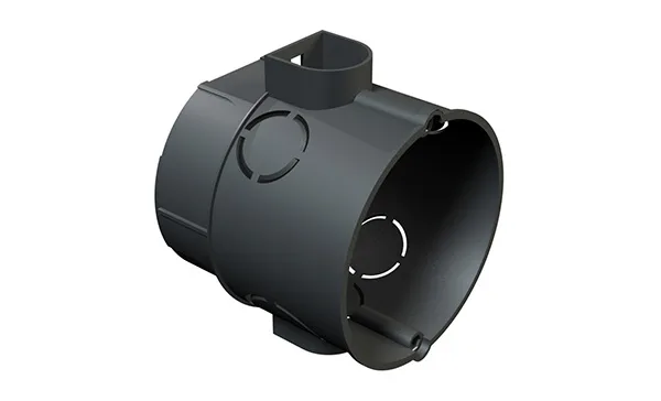 Коробка UG 60 VD монтажная одинарная, с возможностью объединения в линию, IP20, 13 вводов 20...25мм, глубина 60мм, черный, полистирол