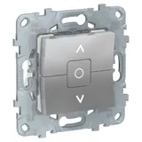 Выключатель для жалюзи Schneider Electric Unica, NEW 2-клавишный, с фиксацией, схема 4, алюминий