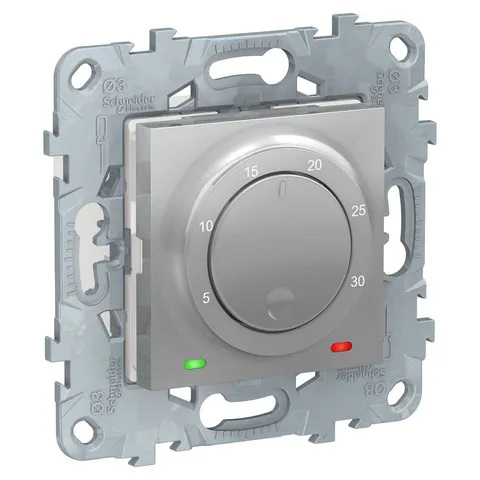Термостат Schneider Electric Unica, NEW электронный, 8А, встроенный термодатчик, алюминий